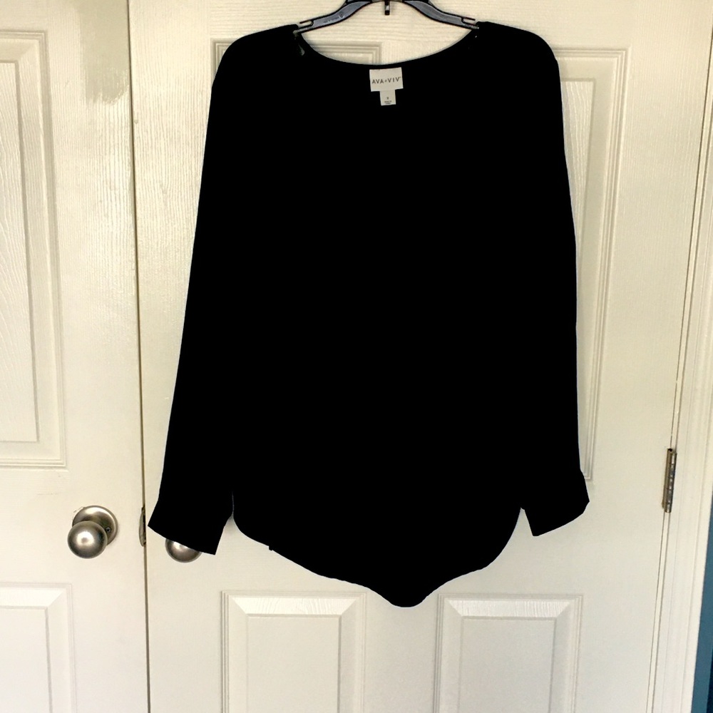Ava & Viv v-neck long sleeve blouse